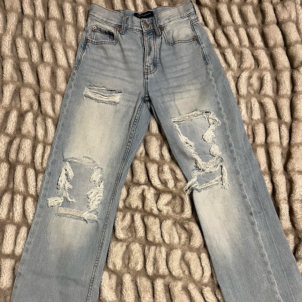 AEROPOSTALE 00 light blue denim wash 90s baggy jeans